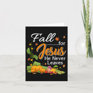 Herfst voor Jezus Hij laat nooit Christelijke Love Kaart