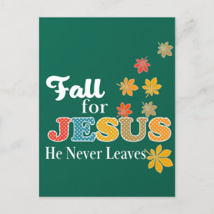 Herfst voor Jezus Hij laat nooit Christelijke poka Briefkaart