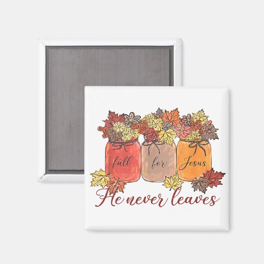 Herfst voor Jezus Hij laat nooit magneet achter (Voorkant / Achterkant)