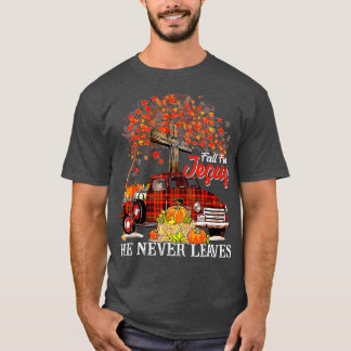 Herfst voor Jezus Hij laat nooit pompoenwagen acht T-shirt
