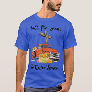 Herfst voor Jezus Hij laat nooit pompoenwagen acht T-shirt