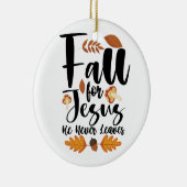 Herfst voor Jezus Hij laat nooit Thanksgiving Chri Keramisch Ornament (Rechts)