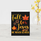 Herfst voor Jezus Hij verlaat nooit najaar Christe Kaart (Gele Bloem)