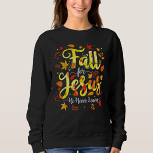 Herfst voor Jezus Hij verlaat nooit najaar Christe Trui
