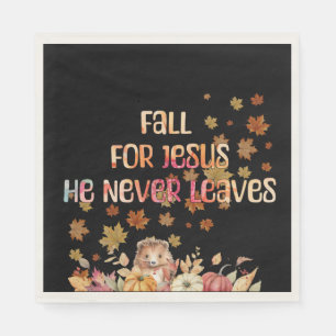 Herfst voor Jezus verlaat hij nooit het ontwerp Servet