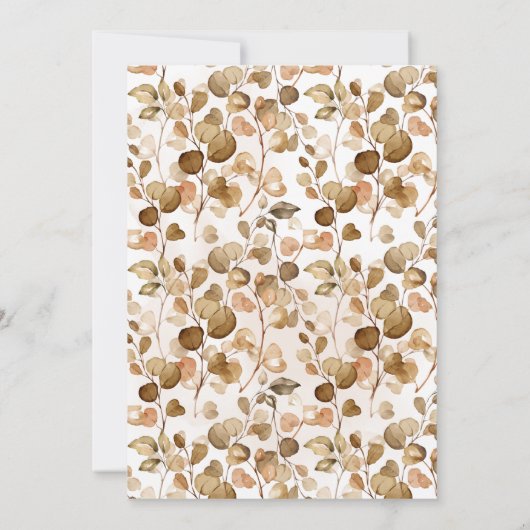 Herfst voor paren - herfst herfst bruiloft kaart (Achterkant)