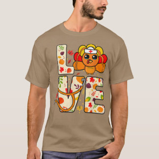 Herfst voor Thanksgiving in het verpleeghuis Vrouw T-shirt