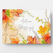 Herfst voorbeeldbladeren met aangepaste tekst fotoplaat (voorkant)