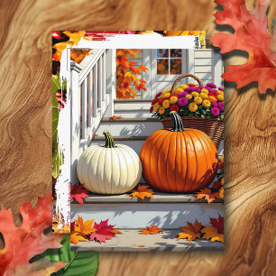  Herfst voorste stappen   Fijne Thanksgiving Briefkaart