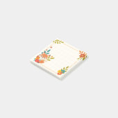 Herfst Vos bladeren en bloemen Post-it® Notes (Schuin)
