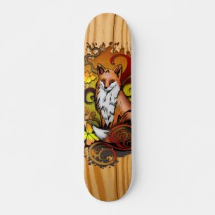 Herfst Vos Licht Hout Natuur Illustratie Skateboard