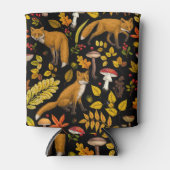 Herfst vossen op zwart blikjeskoeler (Voorkant)