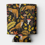 Herfst vossen op zwart blikjeskoeler (Achterkant)