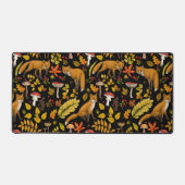 Herfst vossen op zwart bureaumat (Voorkant)