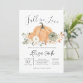 Herfst Vrijgezellenfeest, Herfst in liefde Uitnodi Kaart (Staand voorkant)