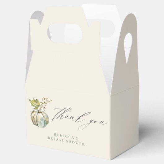 Herfst Vrijgezellenfeest pompoen kalligrafie dank Bedankdoosjes (Geopend)