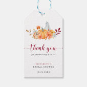 Herfst Vrijgezellenfeest Pumpkin Script Hartelijk Cadeaulabel (Voorkant)