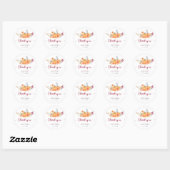 Herfst Vrijgezellenfeest Pumpkin Script Hartelijk  Ronde Sticker (Vel)
