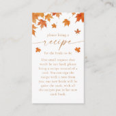 Herfst Vrijgezellenfeest Recept Aanvraag Informatiekaartje (Voorkant)