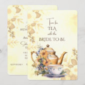 Herfst Vrijgezellenfeest Tea Party Uitnodiging (Voorkant / Achterkant)