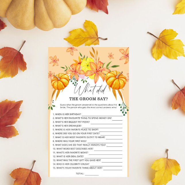 Herfst Vrijgezellenfeest - Wat zei de bruidegom sp (Creator heeft geüpload)