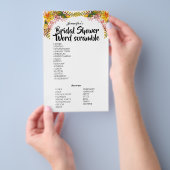 Herfst Vrijgezellenfeest Word Scramble spel Flyer (Hand)