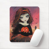 Herfst Vuur Halloween Muismat (Met muis)