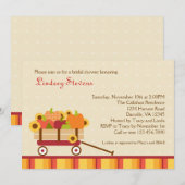 Herfst Wagon Bridal Shower Kaart (Voorkant / Achterkant)