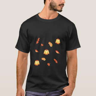 Herfst warme trui en bladeren gezellige herfstblad t-shirt