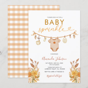 Herfst waslijn Baby Strooi genderneutraal Kaart