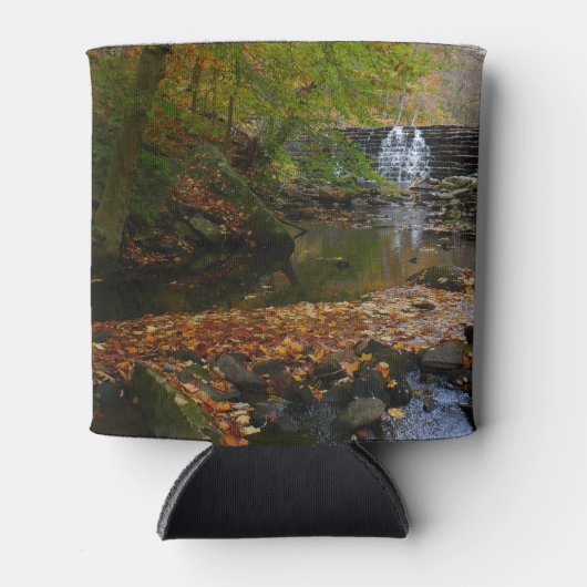 Herfst Waterfall en Creek Pennsylvania Natuur Blikjeskoeler (Voorkant)