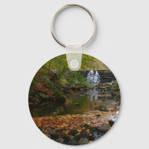 Herfst Waterfall en Creek Pennsylvania Natuur Sleutelhanger