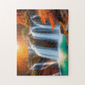 Herfst waterval 1 Easy Brain Art Puzzel Foto Puzze Legpuzzel (Verticaal)