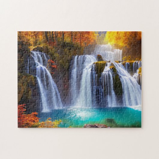 Herfst Waterval 4 Dagelijkse puzzel Recente decoup (Horizontaal)
