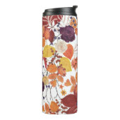 Herfst Waterverf Bladeren en Rozen Thermosbeker (Gedraaid links)