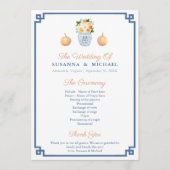 Herfst Waterverf Bloemen en pompoenen bruiloft Programma (Voorkant)