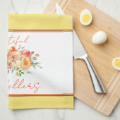 Herfst waterverf bloemengepersonaliseerde aangepas theedoek (Quarter Fold)