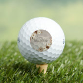 Herfst Waterverf Bloemmonogram gepersonaliseerd Golfballen (Insitu Shirt)