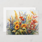 Herfst Waterverf Boeket Briefkaart (Voorkant / Achterkant)