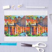 Herfst Waterverf brandkleur ontkoppelen gemengde m Tissuepapier (Craft)