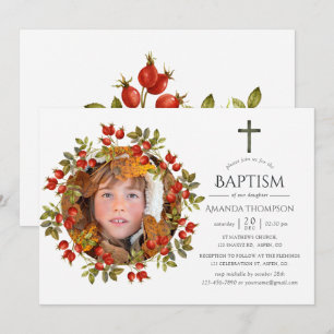 Herfst - Waterverf Doop of Christening Kaart
