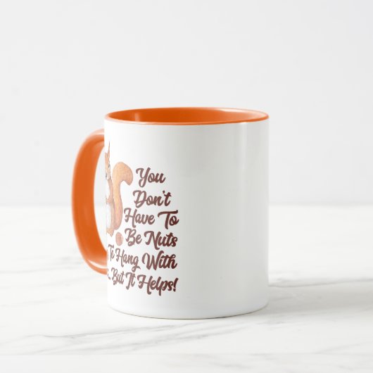 Herfst Waterverf eekhoorn hoeft niet gek te zijn Mok (Voorkant links)