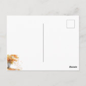 Herfst Waterverf Falling Leaves Herfst Mood Briefkaart (Achterkant)