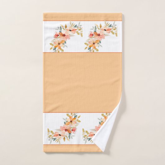 Herfst waterverf floraal bad handdoek (Handdoek)