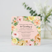 Herfst Waterverf Floral Elegant Moderne Rozen Wrea Kaart (Staand voorkant)