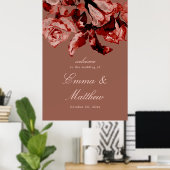 Herfst Waterverf Floral Maximalisme bruiloft Welko Poster (Thuiskantoor)