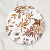 Herfst Waterverf Floral Wedding Hartelijk dank Bedankjes Labels (Achterkant)