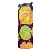 Herfst waterverf florals, naadloos patroon. thermosbeker (Gedraaid links)