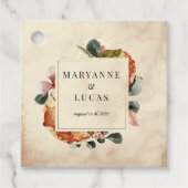 herfst waterverf folio monogram dank u bedankjes labels (Voorkant)