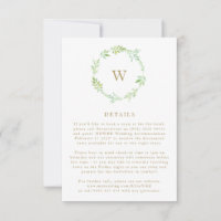 Herfst Waterverf Greenery Wreatet Enclosure Card